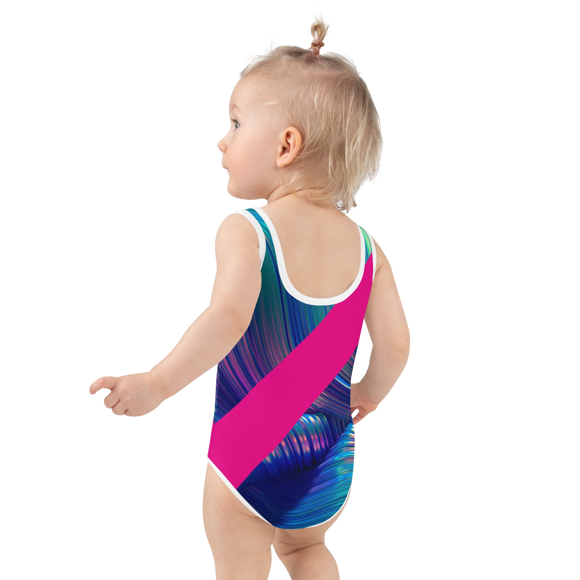 ELLE F WADE P ELLE PINK MISS BERMUDA KID'S SWIMSUIT, Swirl