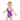 ELLE F WADE P ELLE PINK MISS BERMUDA KID'S SWIMSUIT, Arabic Multi