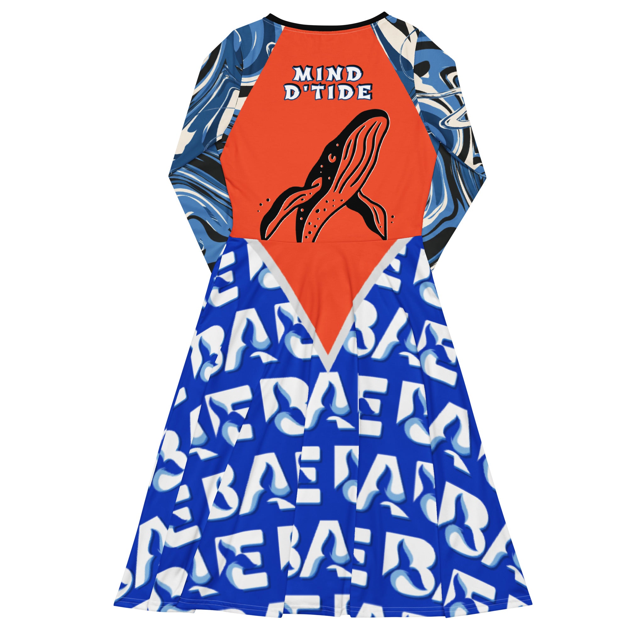 WHALE BAE MIND D'TIDE MIDI VP DRESS