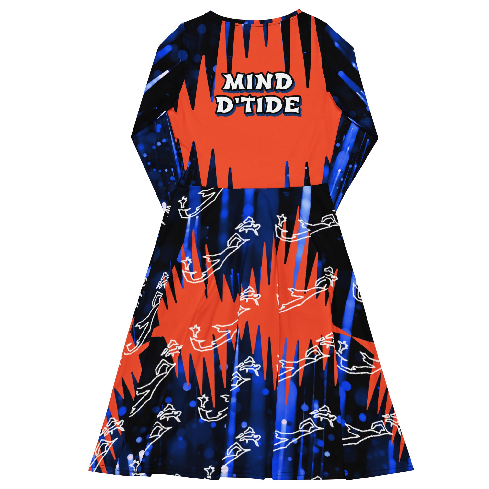 WHALE BAE MIND D'TIDE WAVELENGTH MIDI DRESS