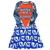 WHALE BAE MIND D'TIDE MIDI VP DRESS