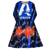 WHALE BAE MIND D'TIDE WAVELENGTH MIDI DRESS