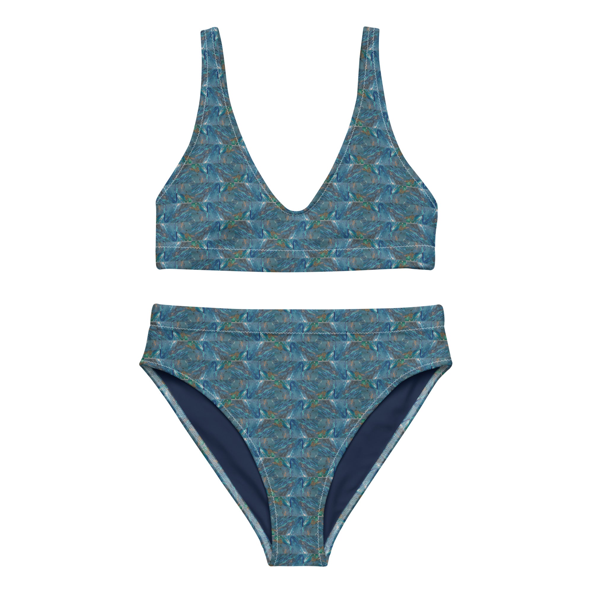 TURTLE BAE UM RIGHT OUTTA MY SHELL TWO PIECE SWIMSUIT, MOSAIC PRINT