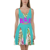 CHURCH & STATE GOM-BAE DRESS, Aqua A-Line/Tropics