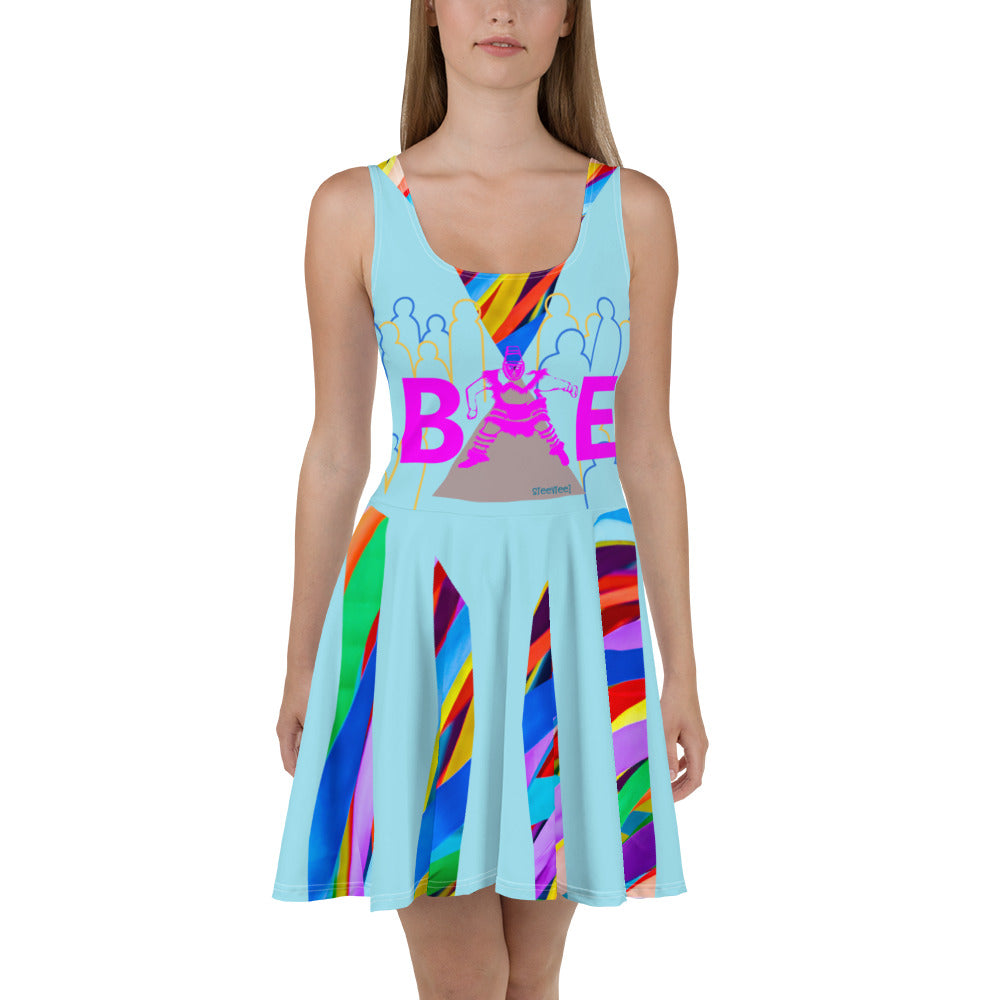 CHURCH & STATE GOM-BAE DRESS, Multi Back Straps,Sky Blue