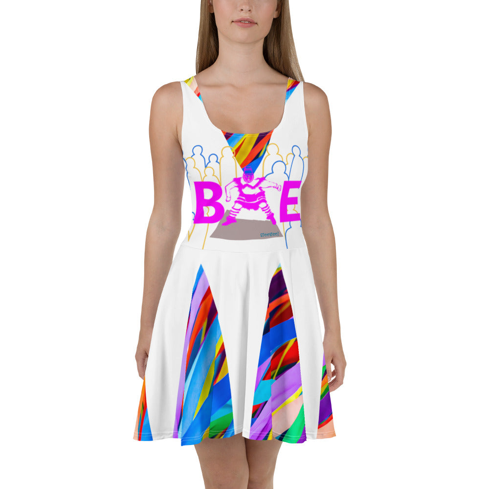 CHURCH & STATE GOM-BAE DRESS, White A-Line/Multi