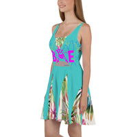 CHURCH & STATE GOM-BAE DRESS, Aqua A-Line/Tropics