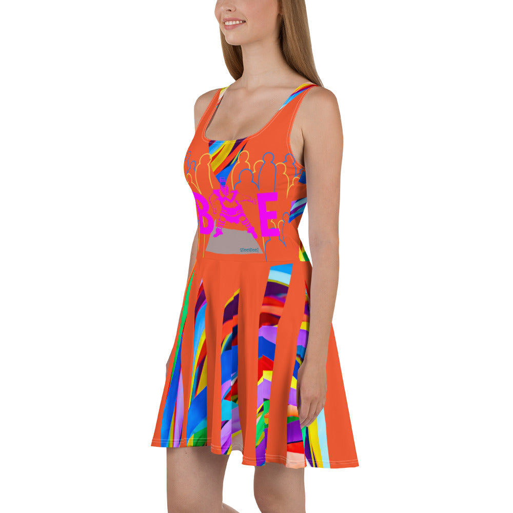 CHURCH & STATE GOM-BAE DRESS, Multi Back Straps,Orange