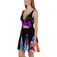 CHURCH & STATE GOM-BAE DRESS, Black A-Line/Multi