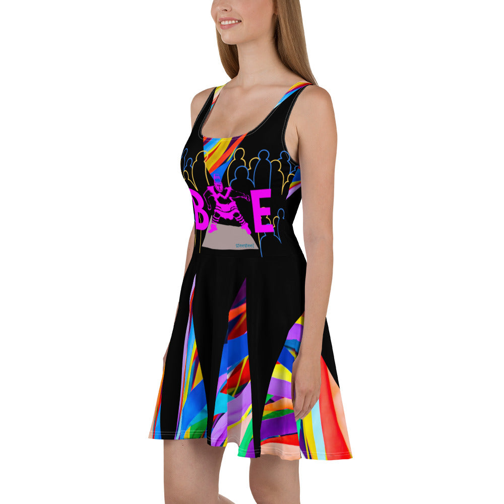 CHURCH & STATE GOM-BAE DRESS, Black A-Line/Multi